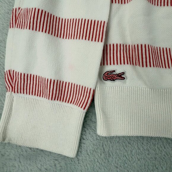 Lacoste Stripped Sweater White / Red Women’s Size M - Picture 6 of 10